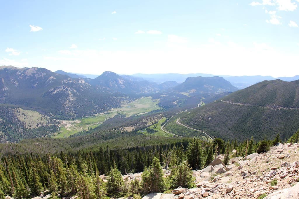 Mount Bierstadt summit ridge above the Guanella Pass basin