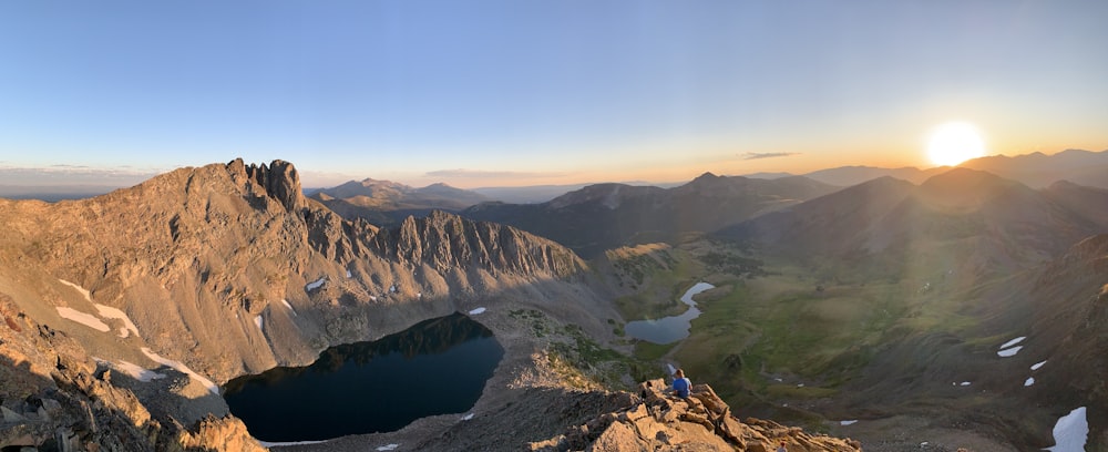 Majestic Colorado mountain peaks under blue skies